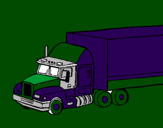 Coloring page Truck trailer painted byINHA SOARES