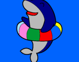 Coloring page Dolphin painted bylalachica