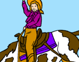 Coloring page Cowgirl painted bymorgan miller