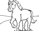 Coloring page Horse painted byhellen