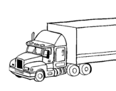 Coloring page Truck trailer painted byINHA SOARES