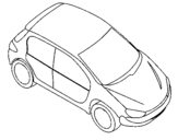Coloring page Car seen from above painted byND