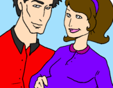 Coloring page Father and mother painted byjomary 