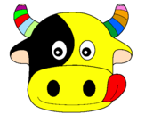Coloring page Cow painted by4444444444444444444444444