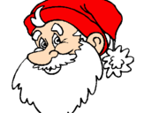 Coloring page Father Christmas face painted bymm