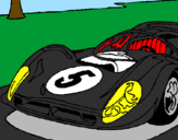 Coloring page Car number 5 painted bykevin