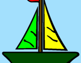 Coloring page Sailing boat painted byfelipe