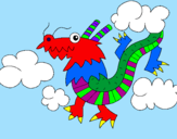 Coloring page Chinese dragon painted byalex