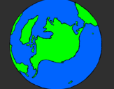 Coloring page Planet Earth painted bypocoio