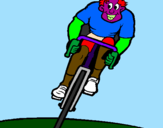Coloring page Cyclist with cap painted byjoaco