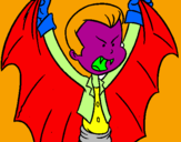 Coloring page Little Dracula painted byEmina