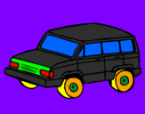 Coloring page 4x4 car painted byjesus