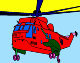 Coloring page Helicopter to the rescue painted byjesus