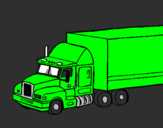 Coloring page Truck trailer painted byTaMaKuN