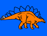Coloring page Stegosaurus painted byXavier
