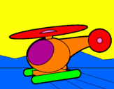 Coloring page Little helicopter painted byjesus