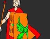 Coloring page Roman soldier II painted byjoseph