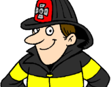 Coloring page Firefighter painted byryan
