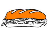 Coloring page Vegetable sandwich painted byKate