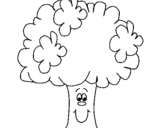 Coloring page Broccoli painted byeman
