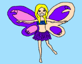 Coloring page Fairy 3 painted byana luiza