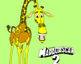 Coloring page Madagascar 2 Melman painted bykris