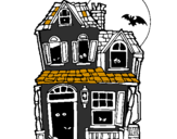 Coloring page Mysterious house II painted bySAMUEL