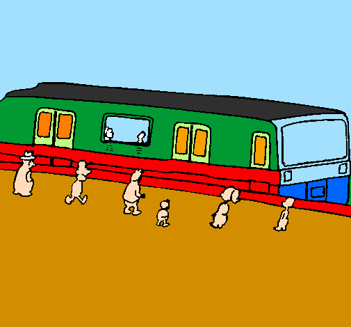 Passengers waiting for a train