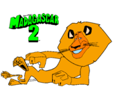 Coloring page Madagascar 2 Alex painted byengey