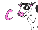 Coloring page Cow painted byCAE