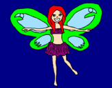 Coloring page Fairy 3 painted byella