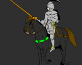Coloring page Mounted horseman painted byMacGregor