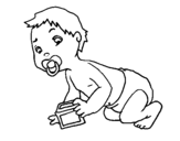 Coloring page Baby painted byStoffr