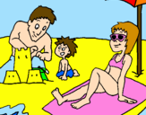 Coloring page Family vacation painted byCAE