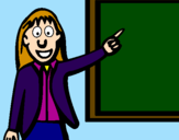Coloring page Teacher II painted bymf