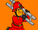 Coloring page Firefighter painted byFireman Dan