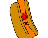 Coloring page Hot dog painted bytest