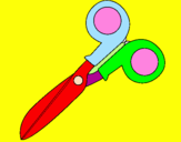 Coloring page Scissors painted byEleanor