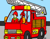 Coloring page Fire engine painted bymatheus