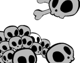 Coloring page Skulls painted bypiu