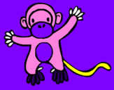Coloring page Monkey painted byISABELLA