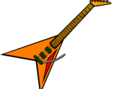 Coloring page Electric guitar II painted bysami