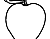 Coloring page apple painted byK
