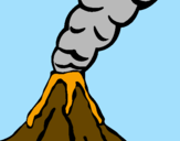 Coloring page Volcano painted byKK