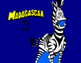 Coloring page Madagascar 2 Marty painted bylukas.s.n