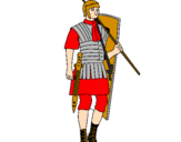 Coloring page Roman soldier painted bylisa