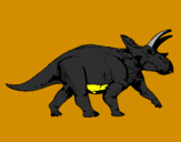 Coloring page Triceratops painted byshavin 