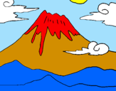 Coloring page Mount Fuji painted bymaria