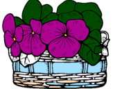 Coloring page Basket of flowers 12 painted bykiiiiiiiiiiiiiiiiiiiiiii