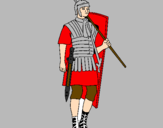 Coloring page Roman soldier painted bywill